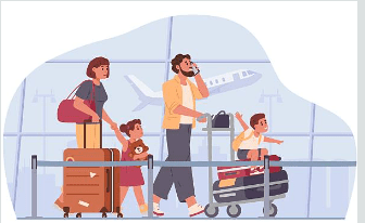 Family at Airport